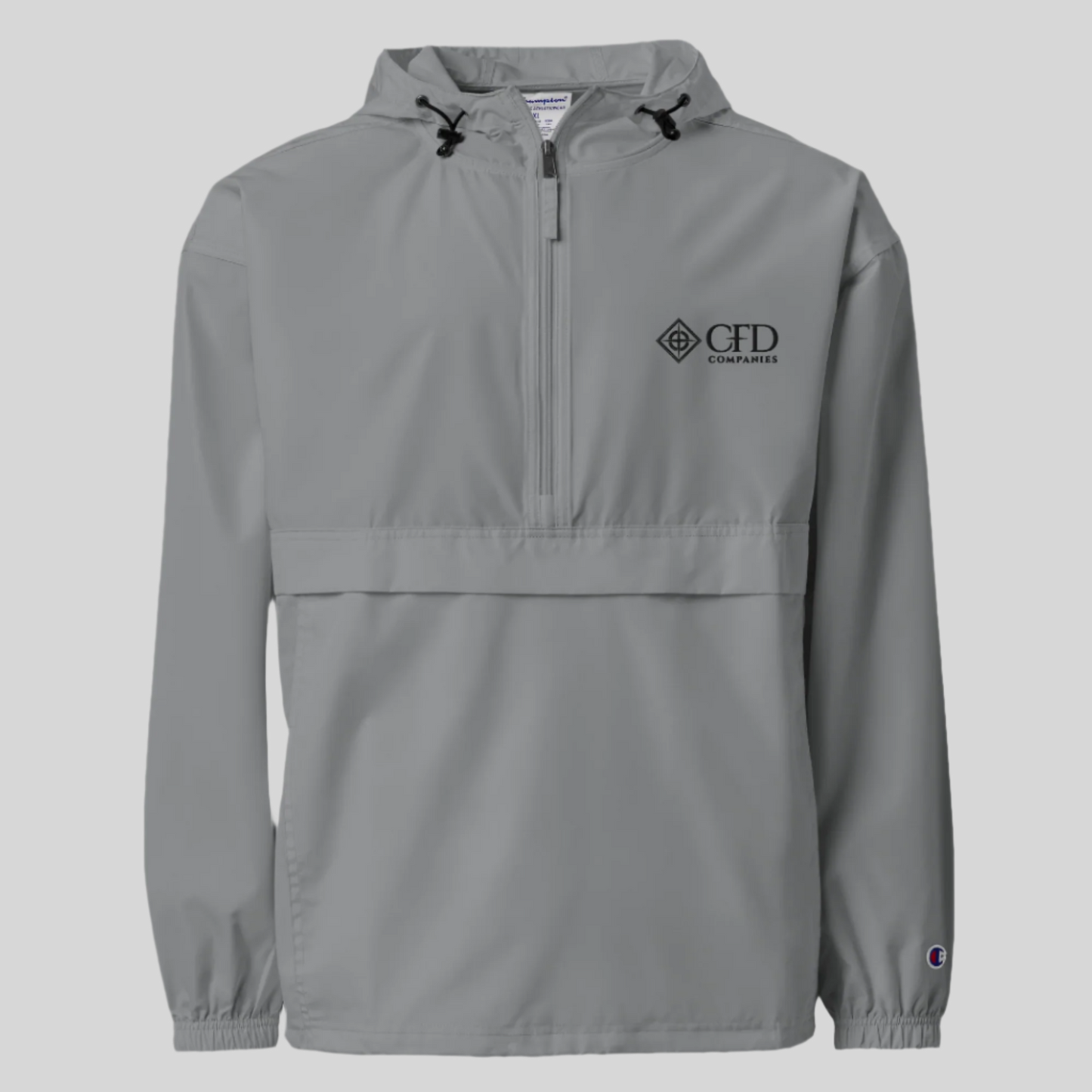 CFD Companies Embroidered Champion Packable Jacket - Grey